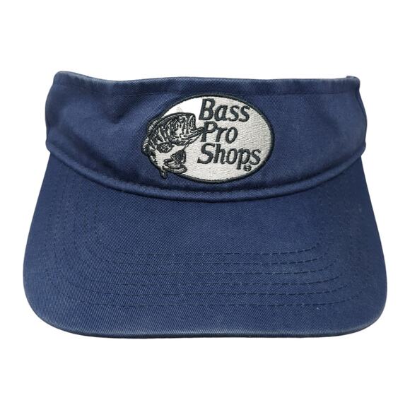Bass Pro Shops Snapback Visor Hat Blue One Size Adjustable Embroidered - Picture 1 of 10